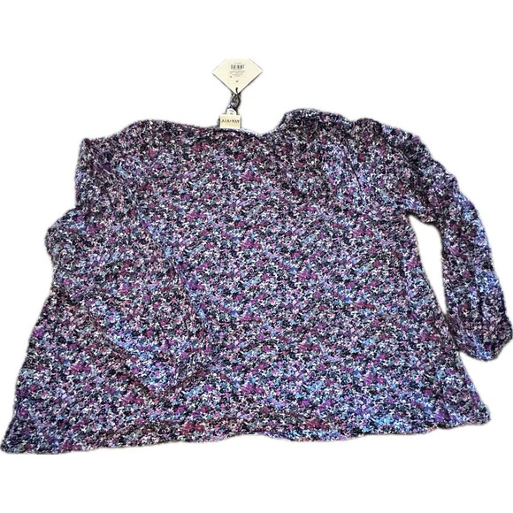 Ava & Viv Plus Size 2X Flowy Blouse Top NWT – Multicolor 3/4 Sleeve Boho Style - Picture 2 of 11